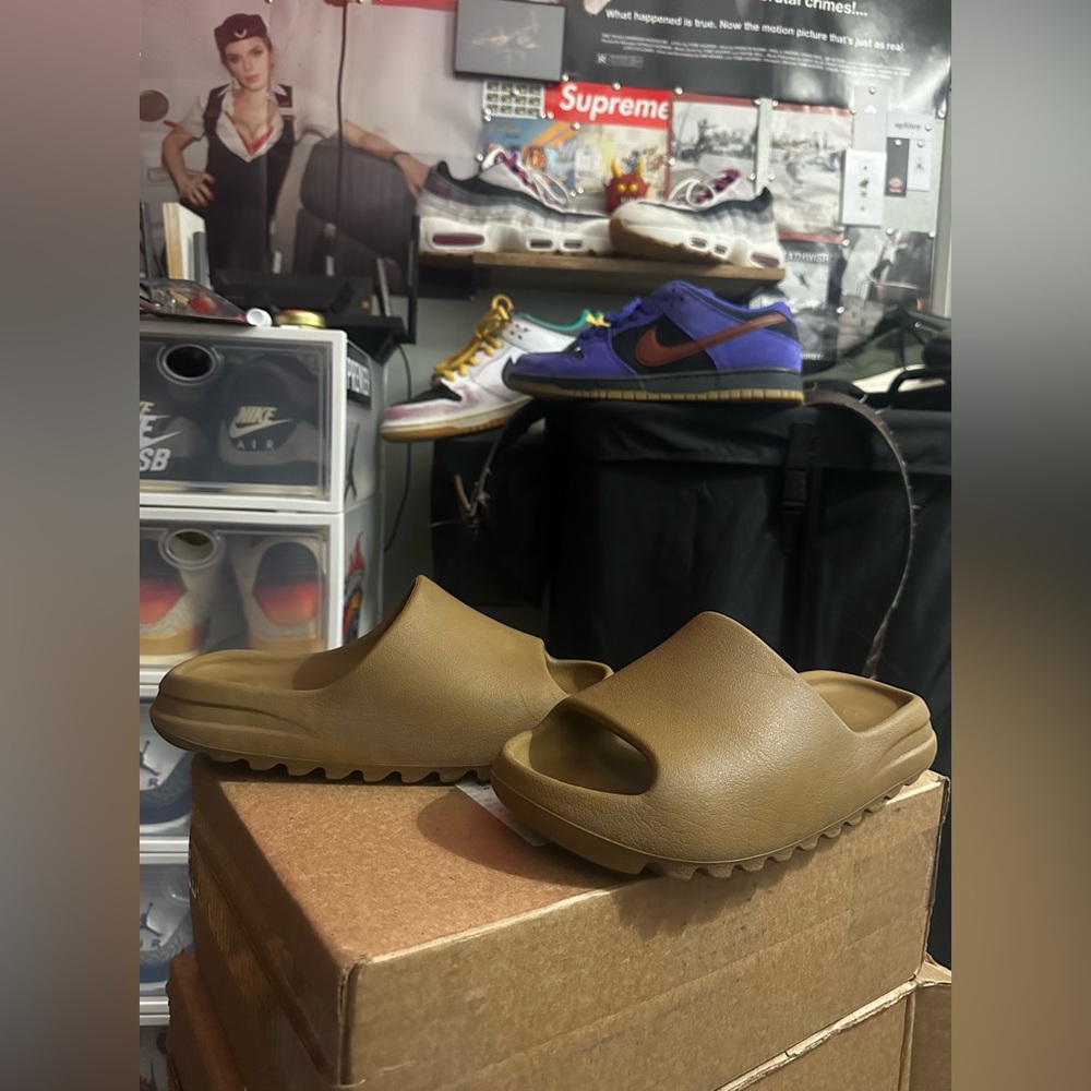 Adidas Yeezy Slides (Ochre) (Size US7M/US8.5W) (2021 Release)